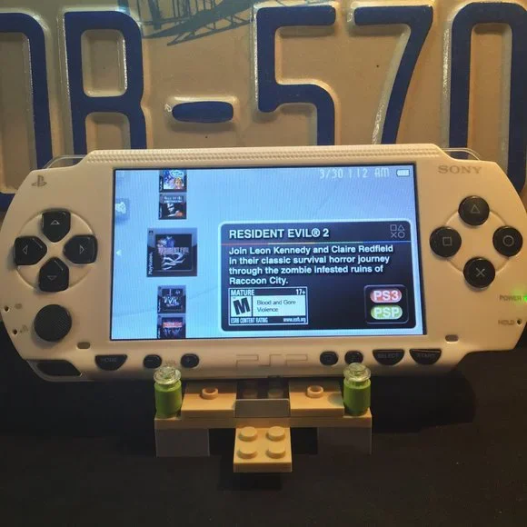 Sony PSP 1001 ALL BLACK (NOT white) Charger & Games Installed - Picture 9 of 12